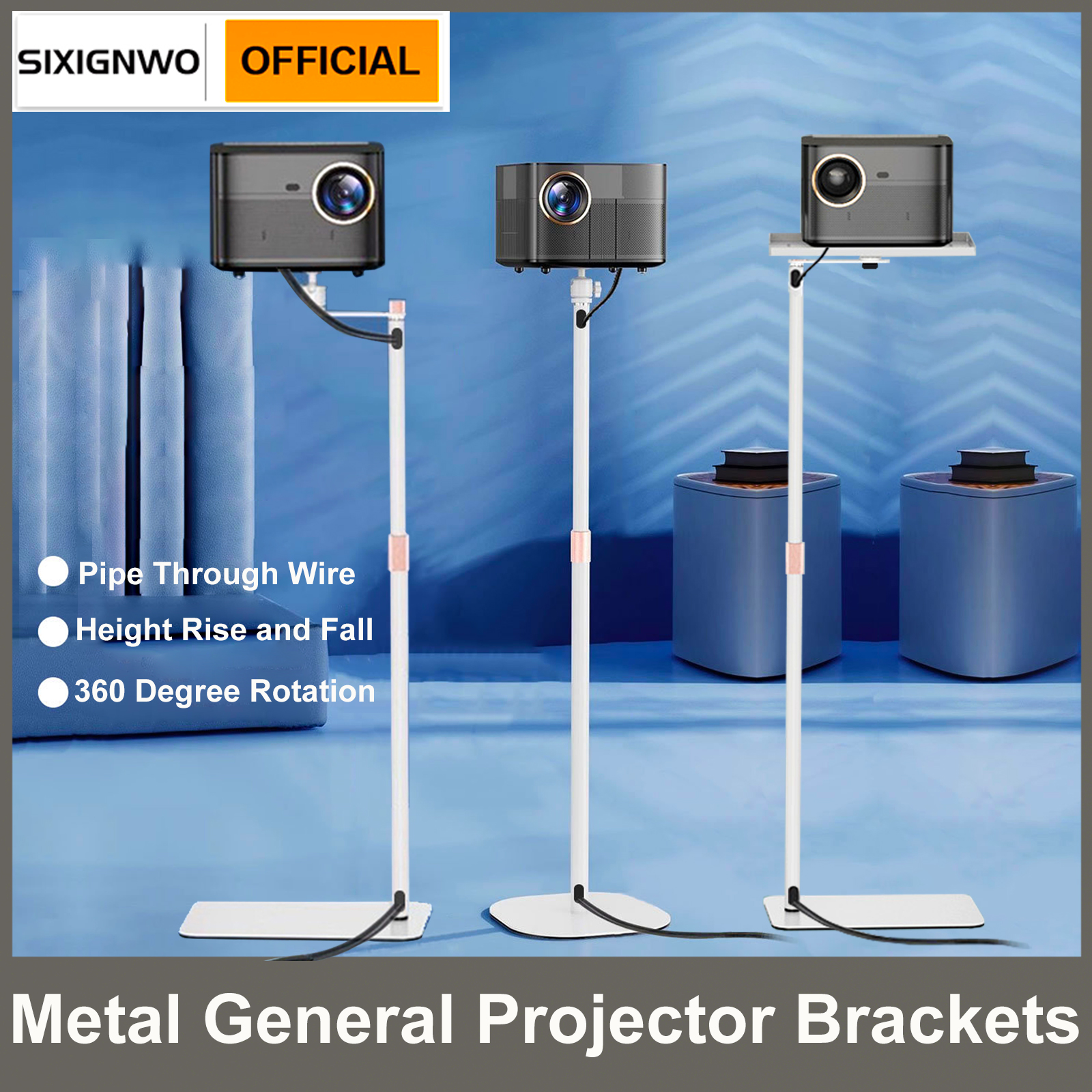 Home Cinema Installation - 120cm Floor Projector Support Stand Metal