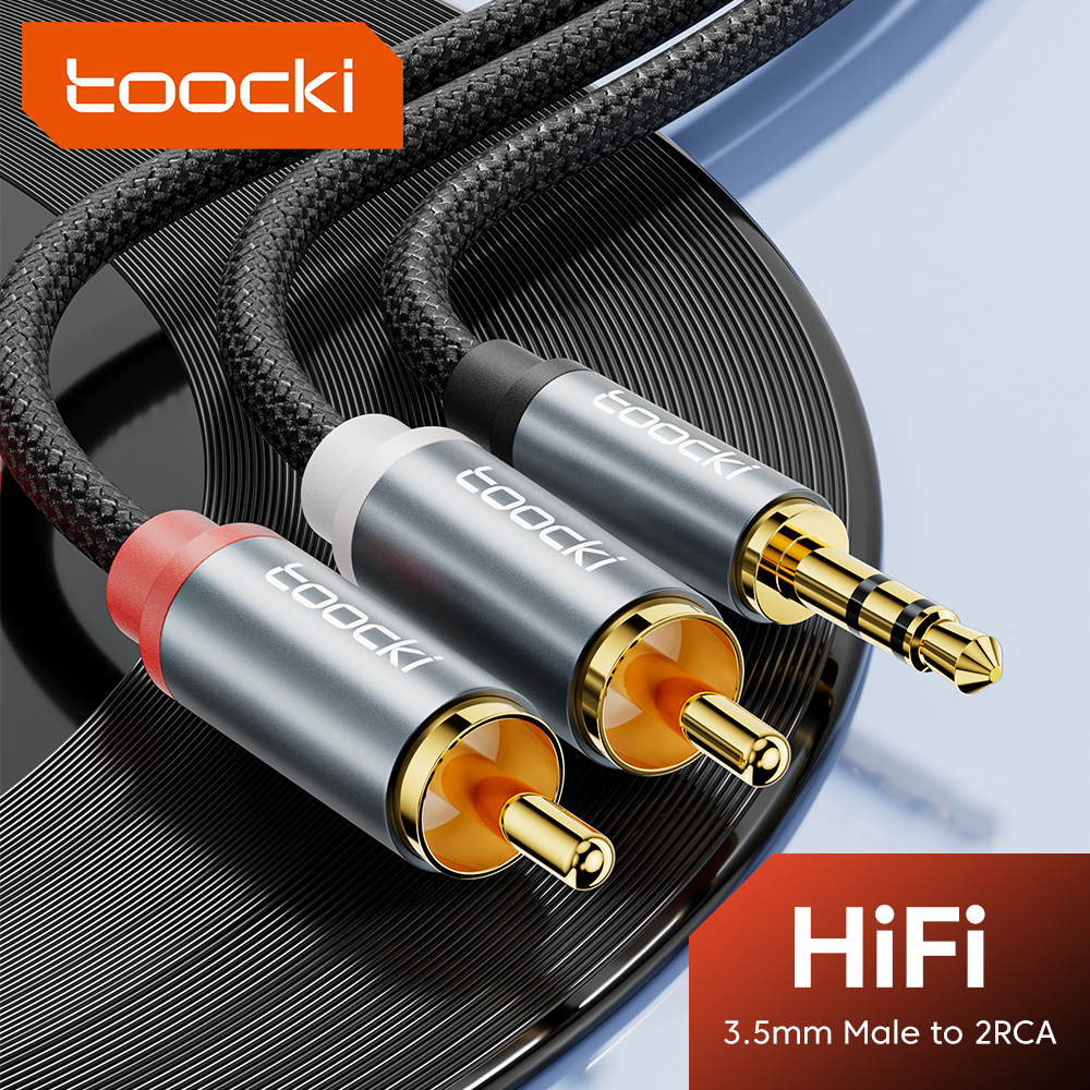 Home Cinema Sound System - Toocki RCA Cable HiFi Stereo 3.5mm
