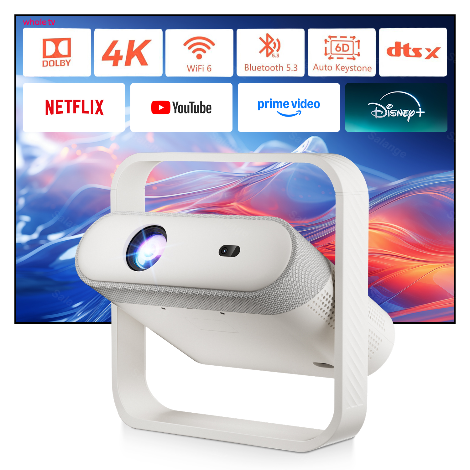 Netflix Home Cinema - Salange 1080P Projector Netflix Android Auto