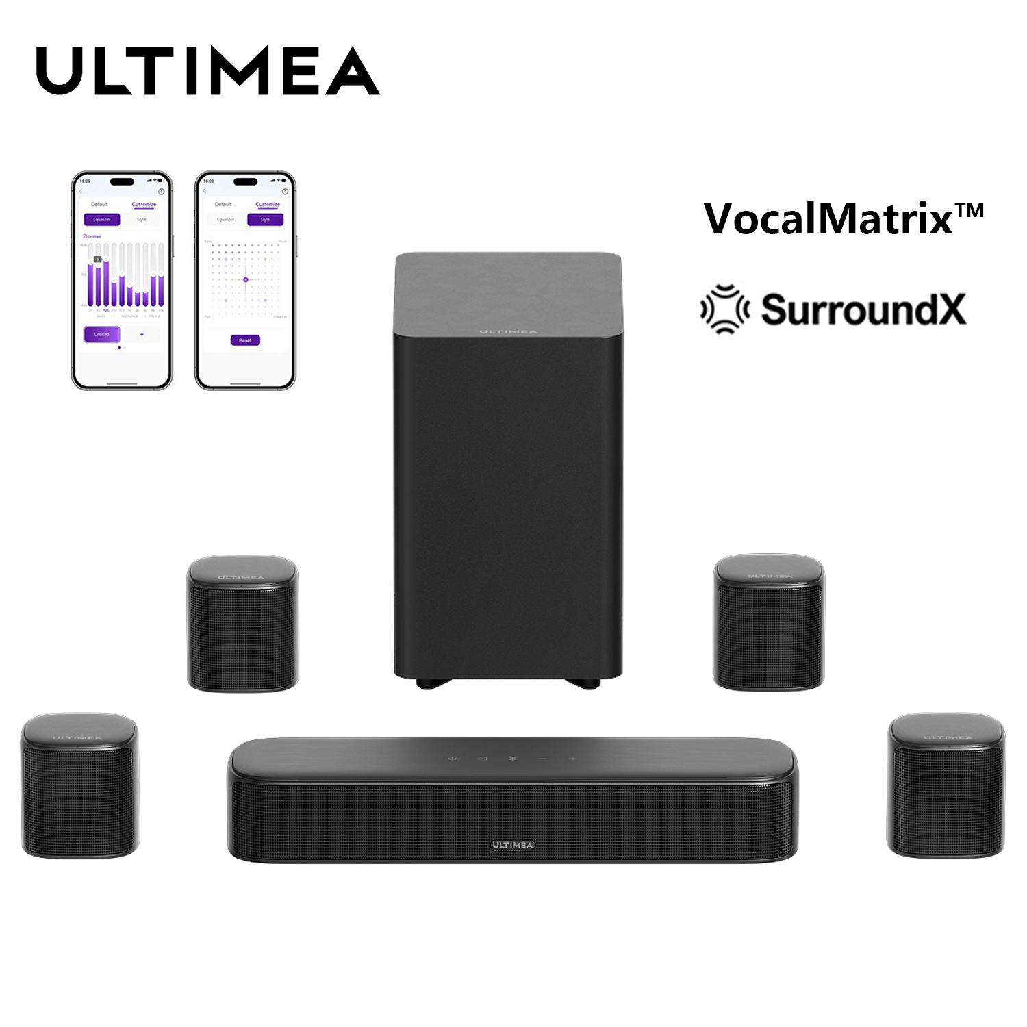 Home Cinema Unit - ULTIMEA 7.1ch Sound Bar with Subwoofer,