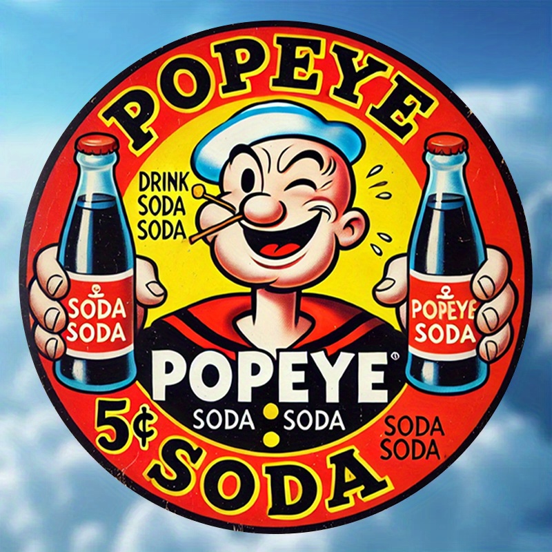 Home Cinema Classic - 1pc, Popeye & Soda, Vintage Reusable