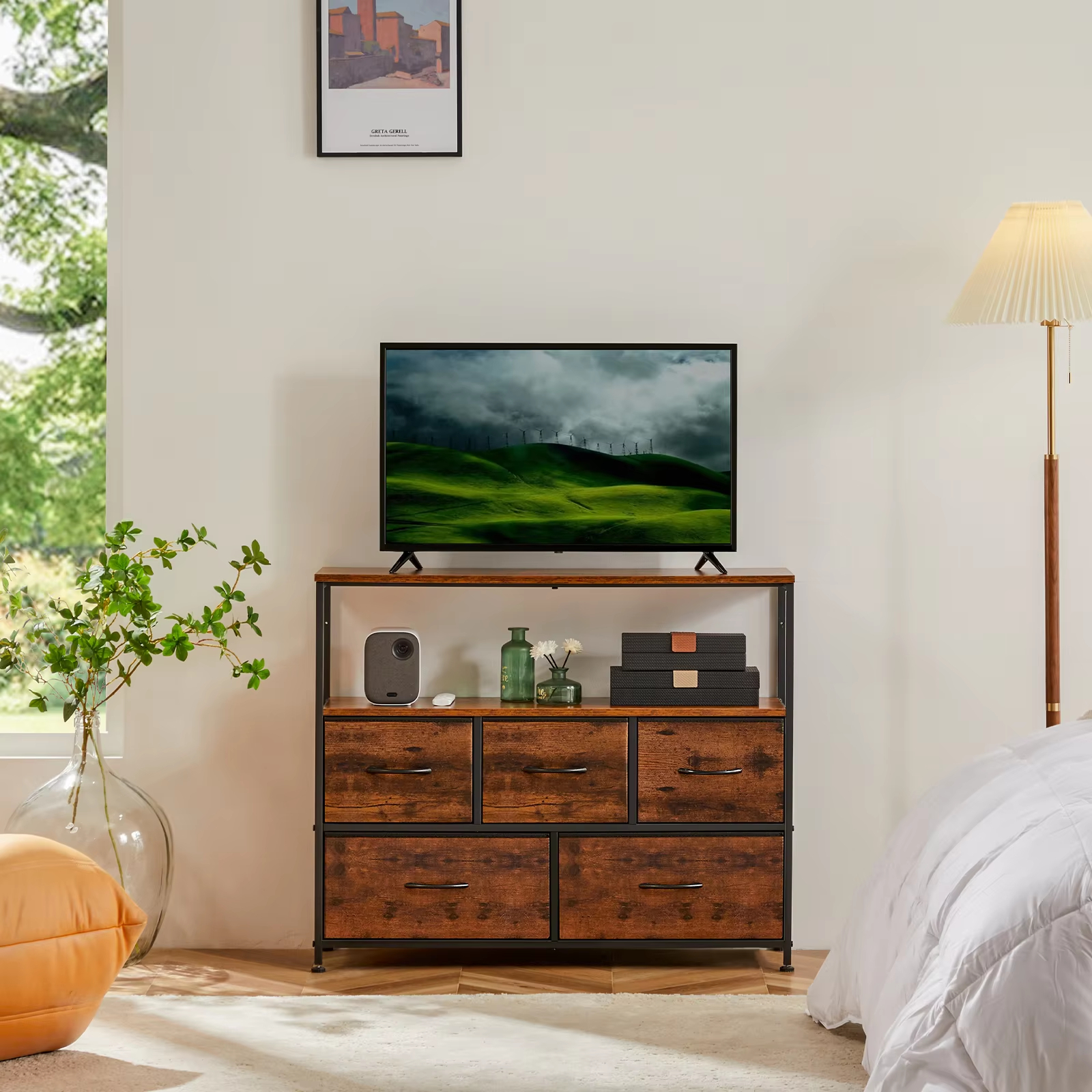 Home Cinema Furniture - JHK Fireplace TV Stand Dresser For