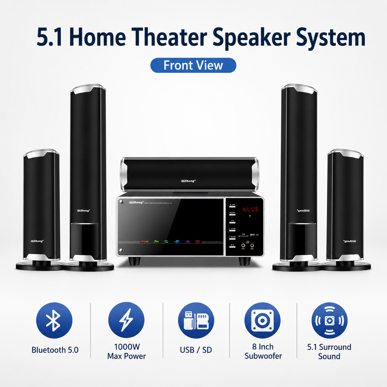 Speakers Set 1000W 5.0 Bluetoo – обзор и цена Home Cinema Bose