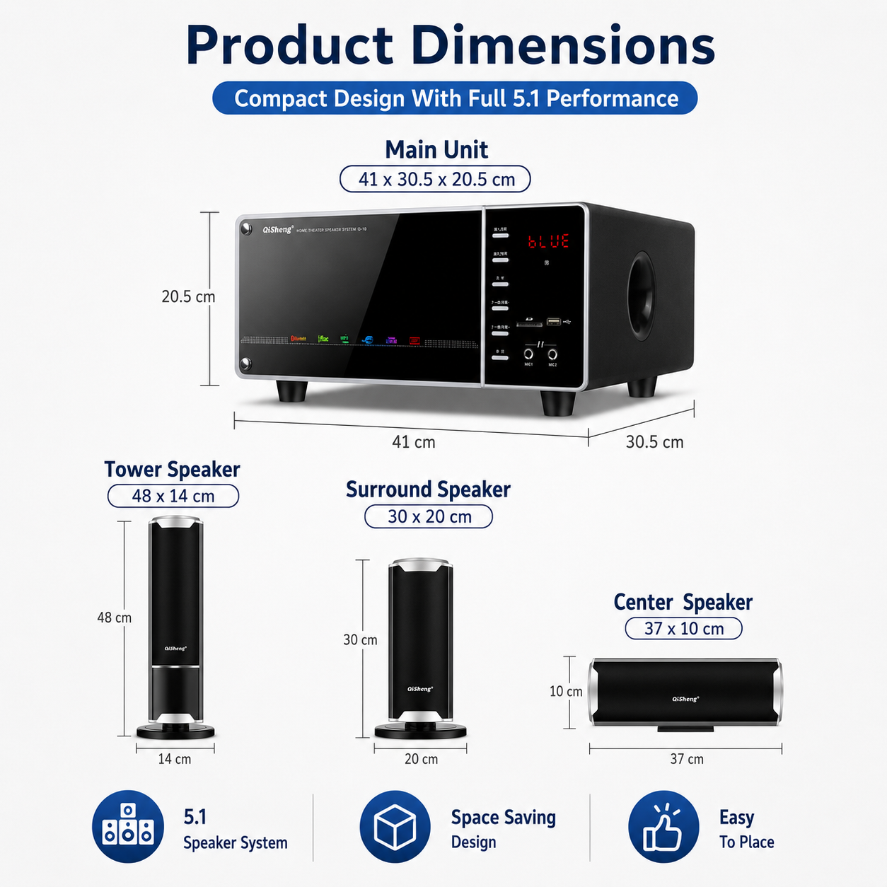 Speakers Set 1000W 5.0 Bluetoo – обзор и цена Home Cinema Bose