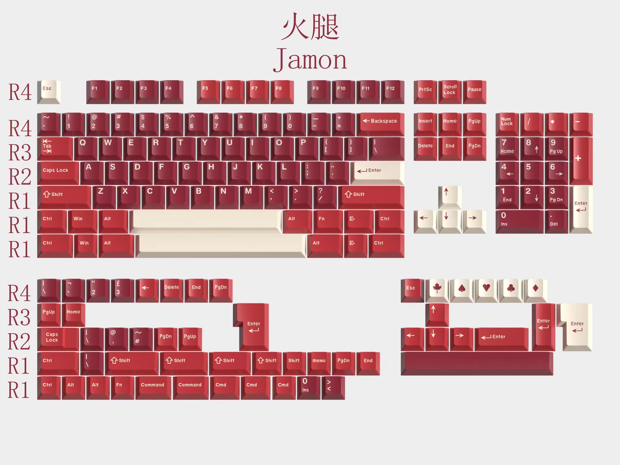 163 Keys Jamon Keycaps Cherry  – обзор и цена Home Cinema Jamo