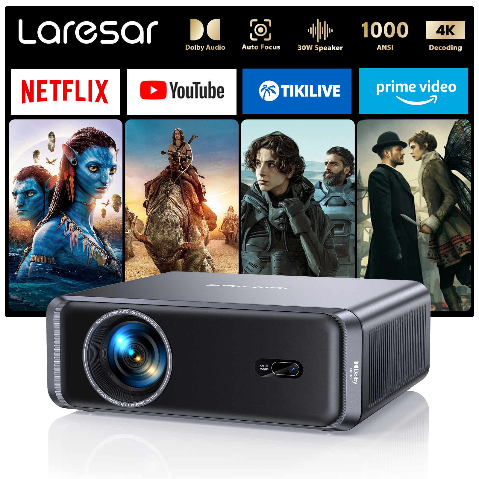 Laresar A1 Projector 4K 1000AN – обзор и цена Netflix Home Cinema