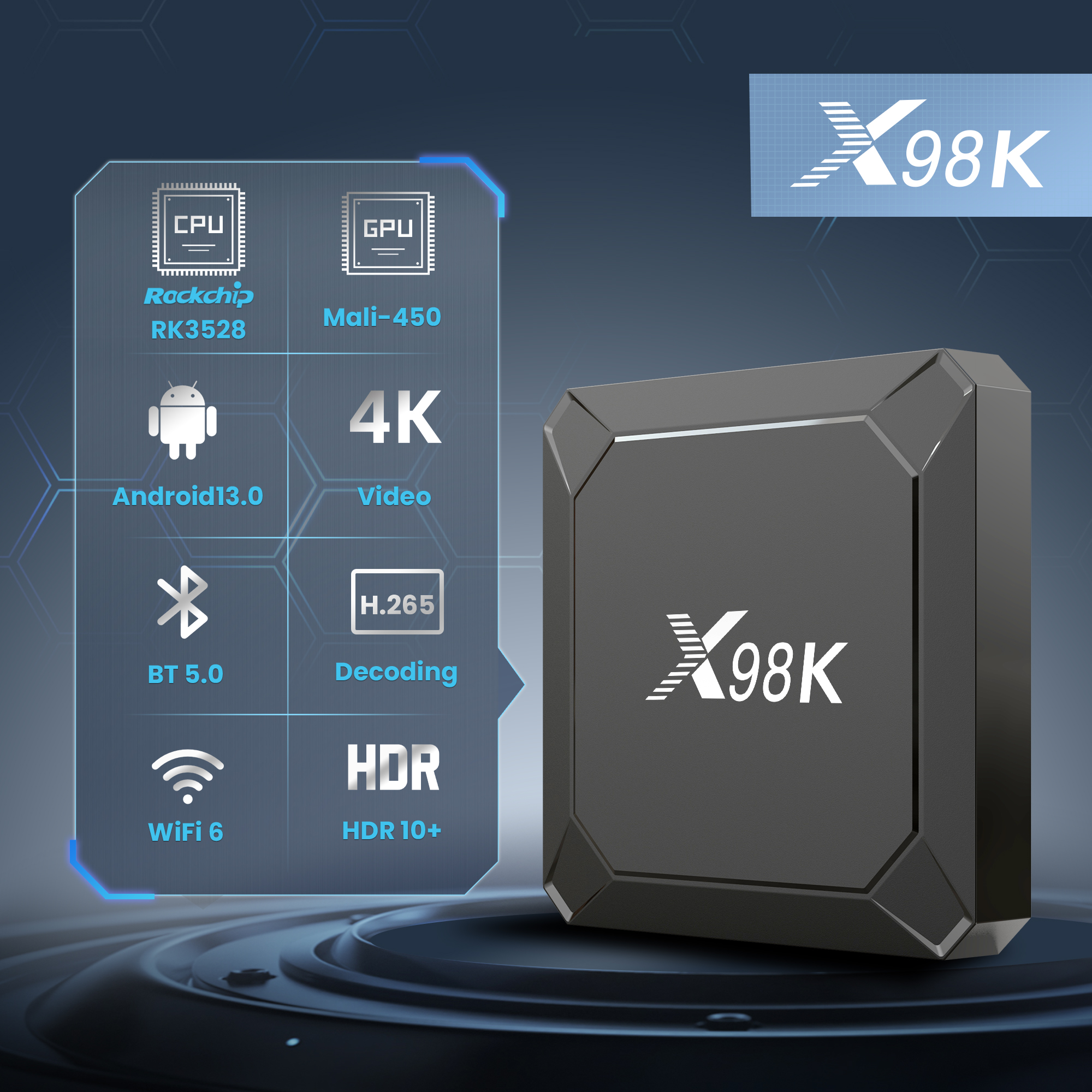 Original X98K TV Box Android13 – обзор и цена Netflix Home Cinema