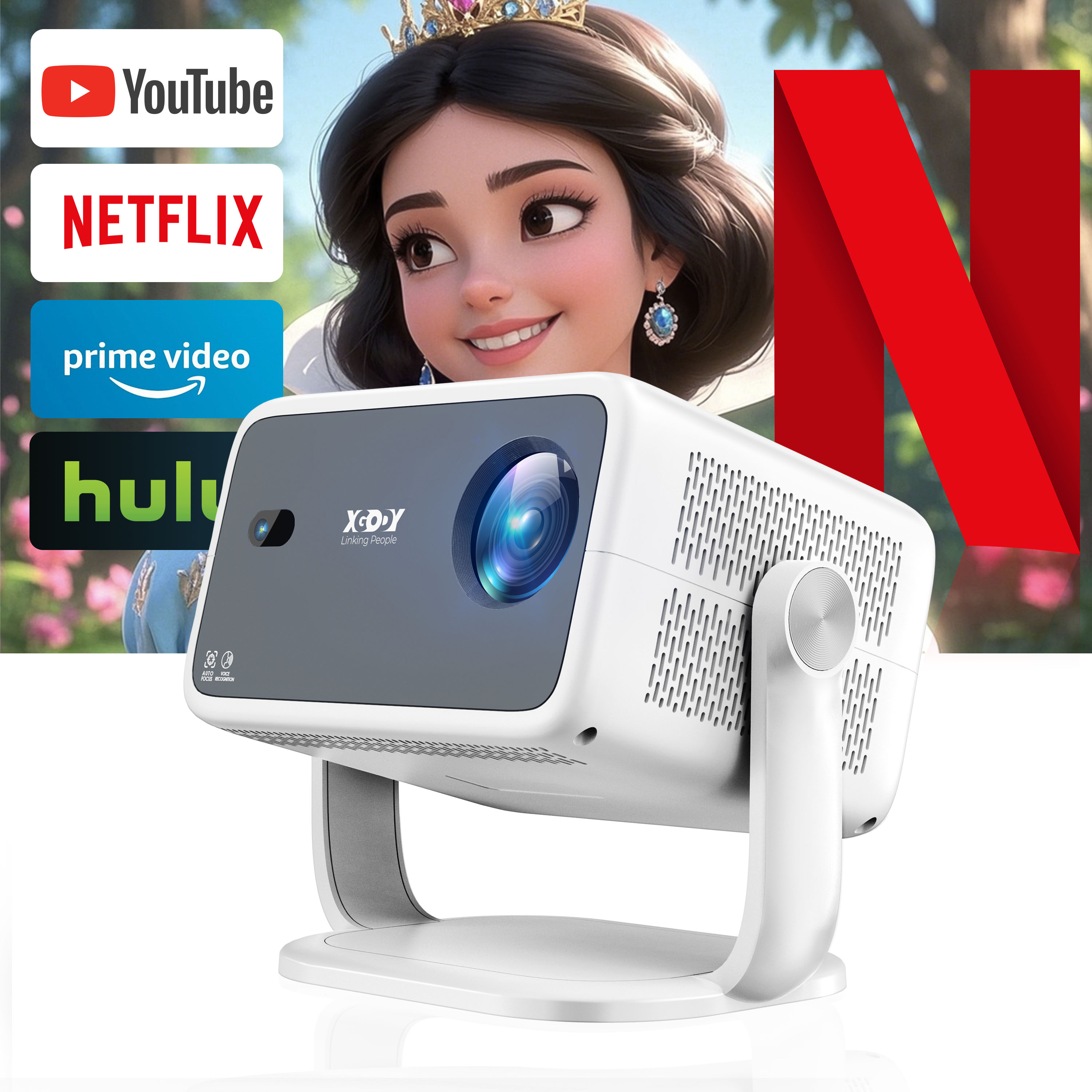 Xgody A6/N6 Projector Netflix  – обзор и цена Netflix Home Cinema