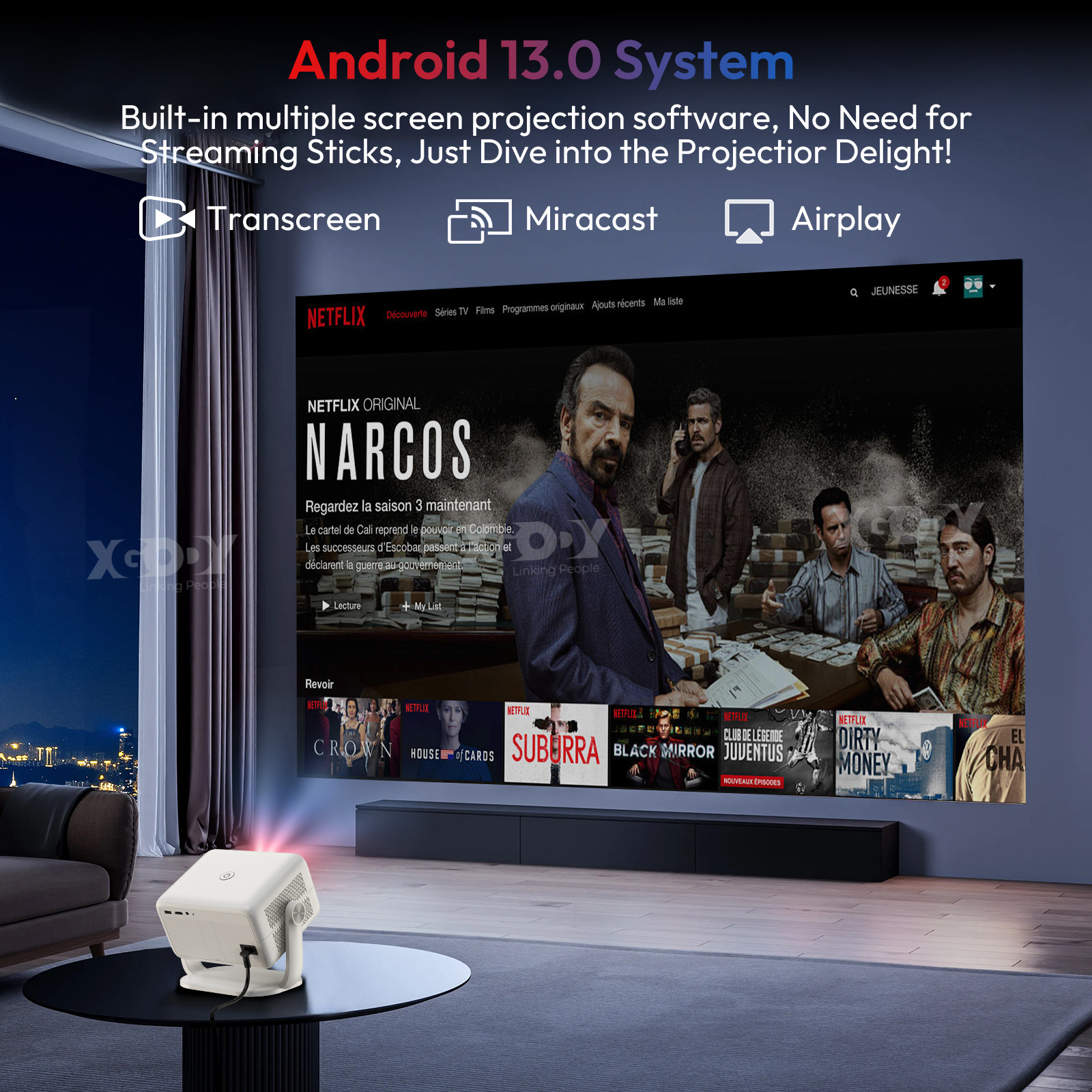 Xgody A6/N6 Projector Netflix  – обзор и цена Netflix Home Cinema