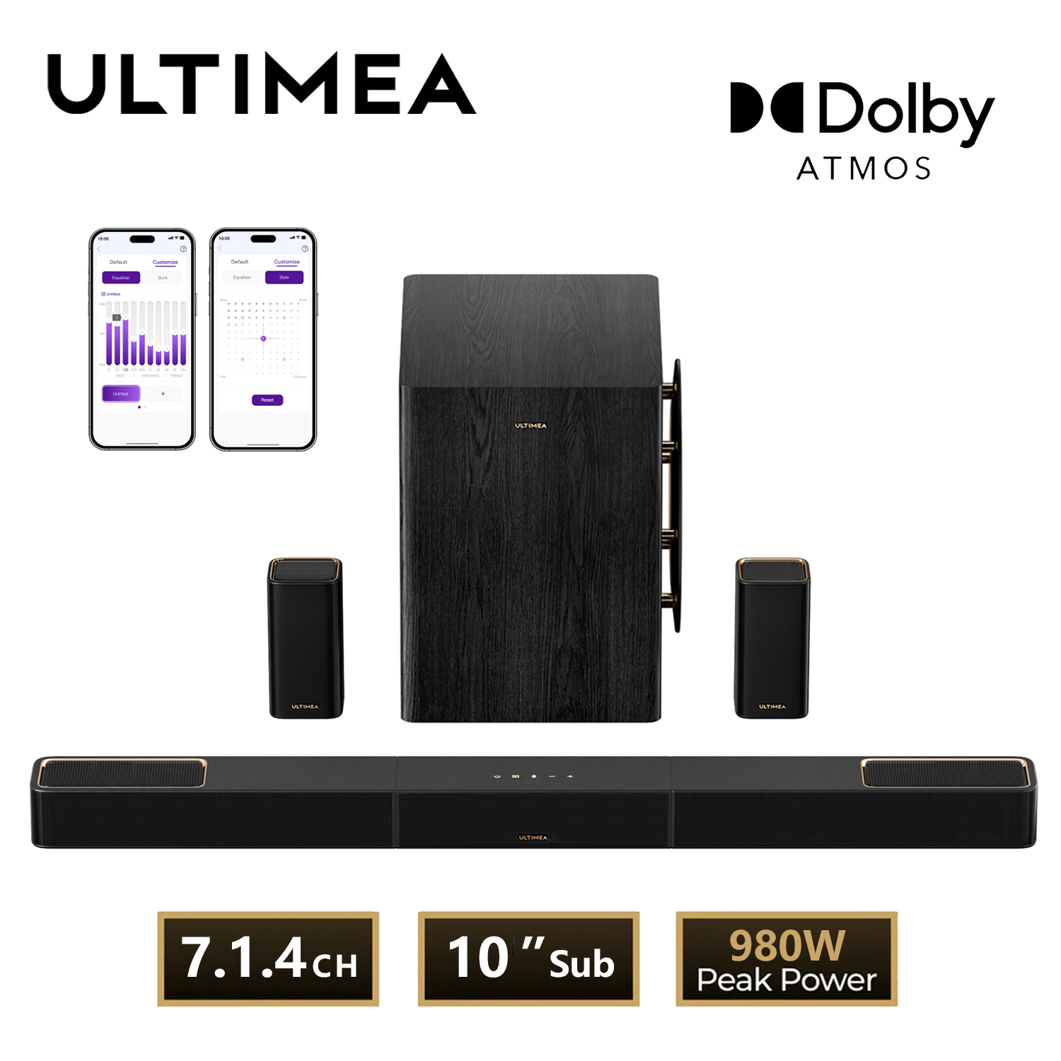 ULTIMEA 980W 7.1.4 Soundbar wi – обзор и цена Home Cinema Bose