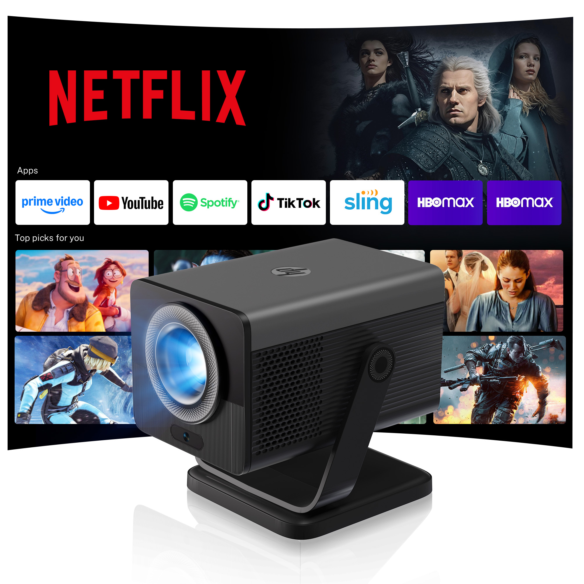 HP MC450 Projector Netflix lic – обзор и цена Netflix Home Cinema