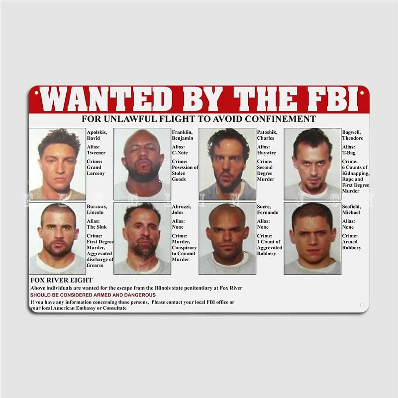Prison Break FBI Wanted Poster – обзор и цена Vintage Home Cinema
