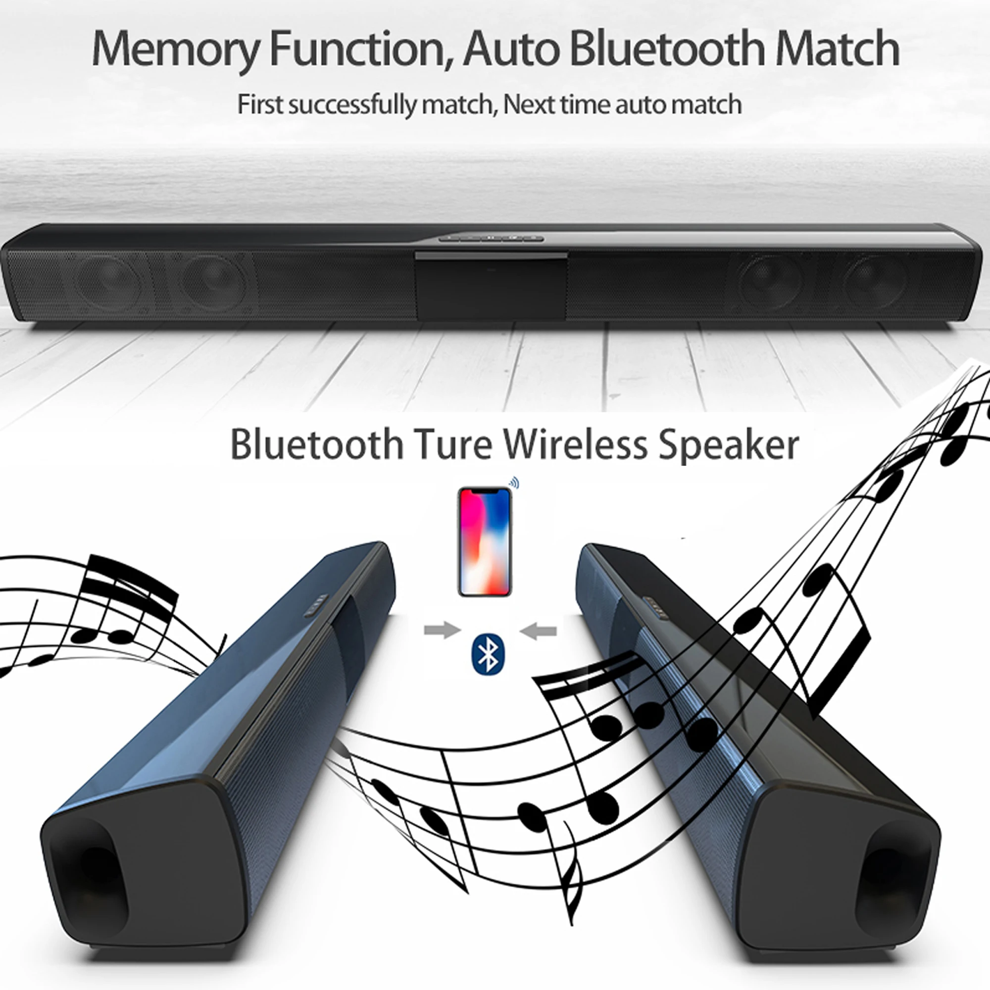 40W High Power Soundbar for TV – обзор и цена Home Cinema Wireless Speakers