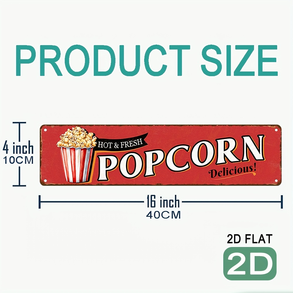 Vintage Aluminum Popcorn Sign  – обзор и цена Vintage Home Cinema