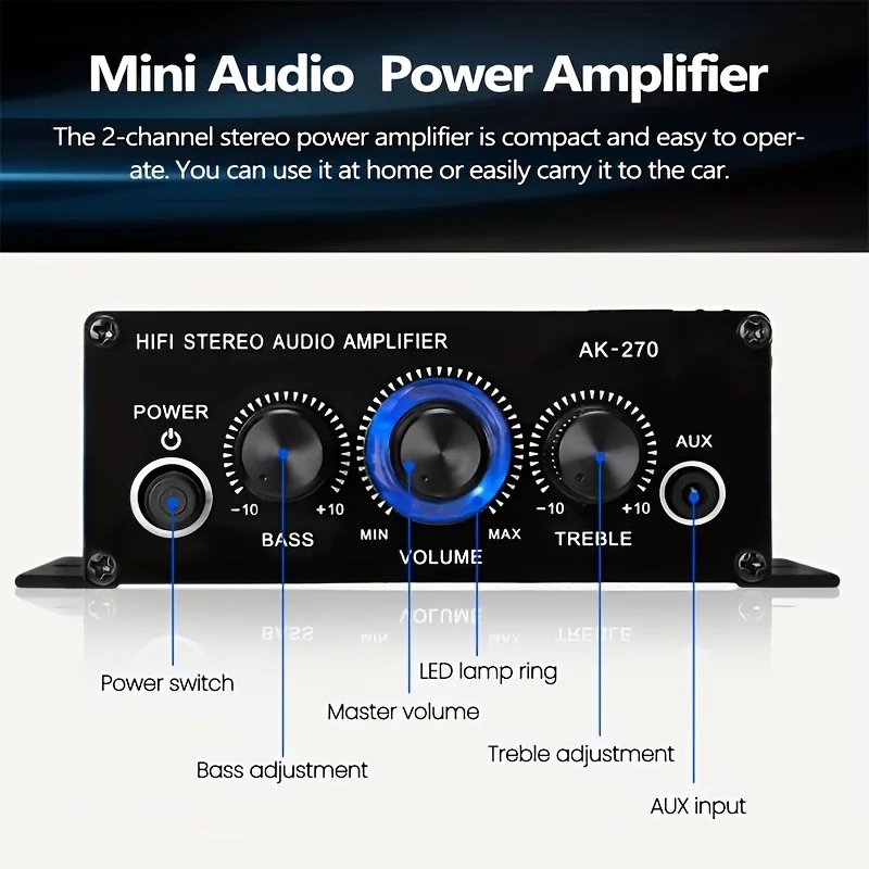 AK-270 400W Mini Power Amplifi – обзор и цена Home Cinema Unit