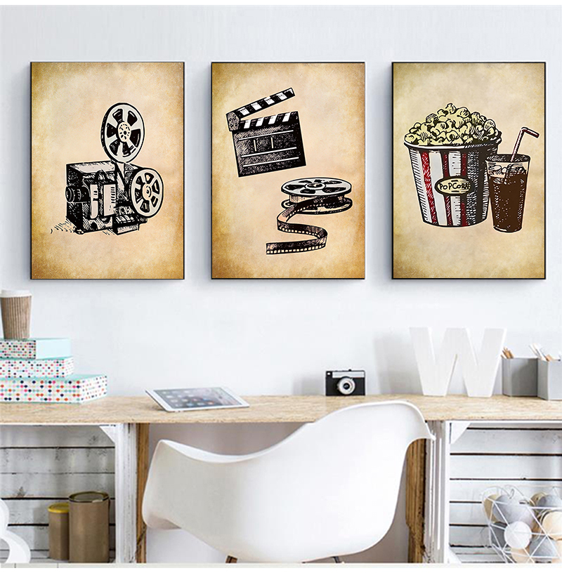 Movie Theater Vintage Art Canv – обзор и цена Vintage Home Cinema