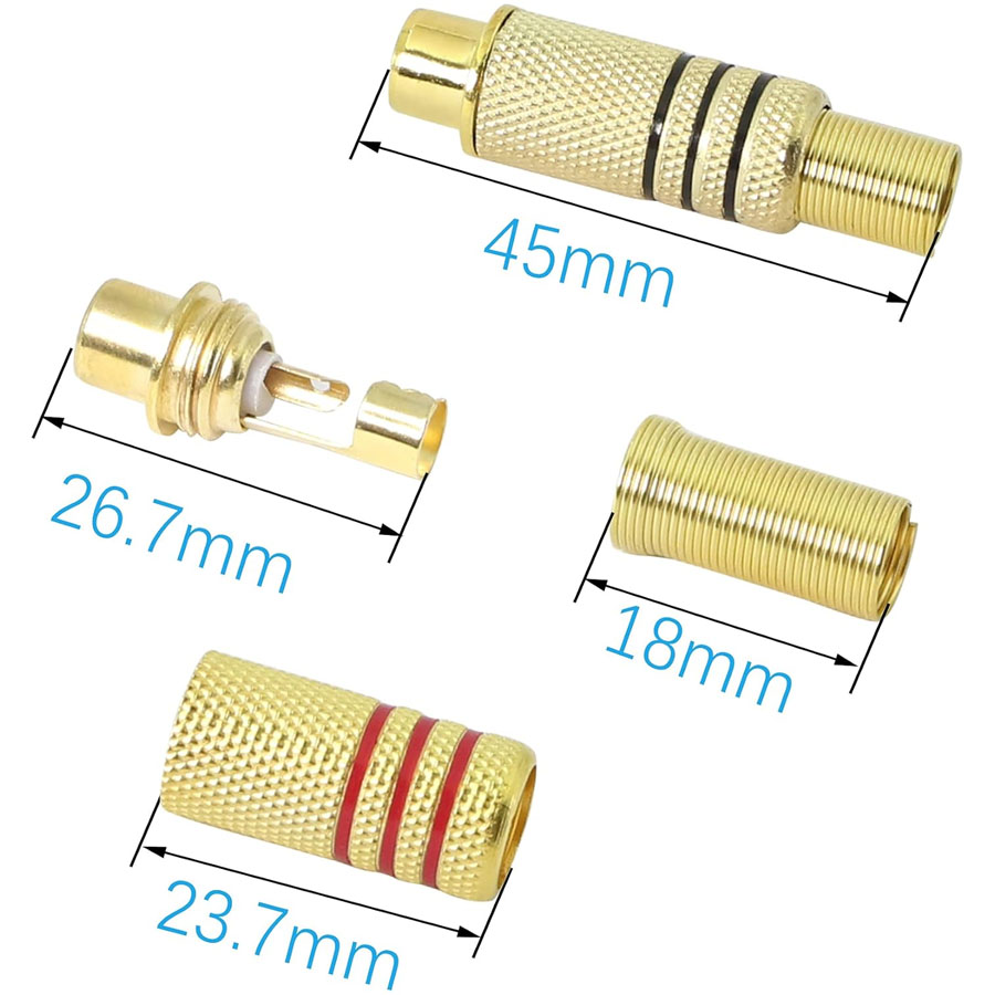 4PCS RCA Plug Gold Plated Sold – обзор и цена Home Cinema Unit