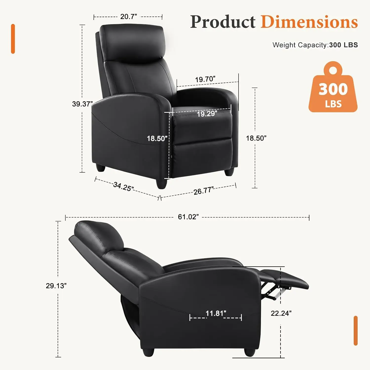 Recliner Chair PU Leather Recl – обзор и цена Home Cinema Furniture